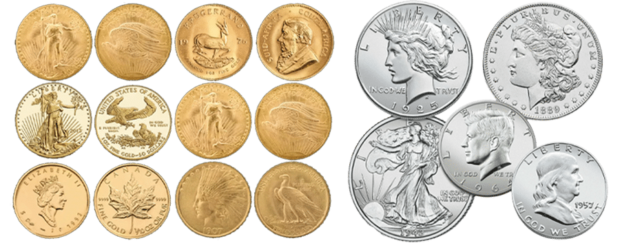 Gold and silver collectible coins